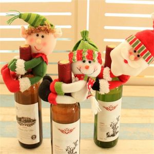クリスマスの装飾赤ワインのボトルカバーバッグ装飾ホームパーティーハグサンタクロース雪だるまクリスマスの装飾