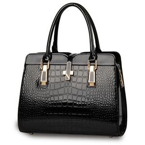 HBPハンドバッグ財布の新しいワニパターンの女性のショルダーバッグPUレザーハンドバッグバッグブラックカラー