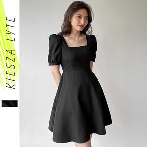 Sexig svart miniklänning Koreansk elegant Kortparty Kvinnor Kläder Sommar Es Femme Kläder 210608