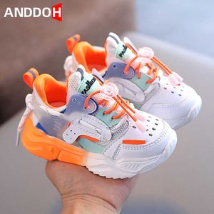 Size 21-30 Children Running Sports Shoes Baby Toddler Shoes Boys Wear-resistant Sneakers Girls Breathable Anti-slippery Sneakers G1025