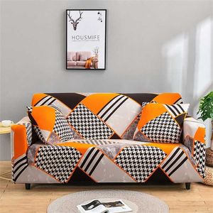 Printed Sofa Cover Spandex Sofa Covers for Living Room Elastic Couch Cover Slipcovers Chair Protector 1/2/3/4 Seater 211102