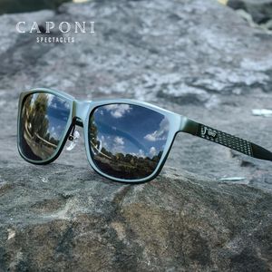 CAPONI Occhiali da sole da uomo Polarizzati fotocromatici Guida Proteggi raggi UV Occhiali da sole per uomo Marca 2021 Occhiali Black Shades CP8587