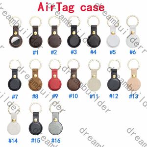2021 Top Fashion Cases voor Airtag Case PU Leer sleutelhanger Anti Lost Apparaat Beschermende Cover Air Tag Shell