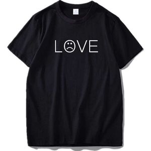 Triste amor t-shirt streetwear rapper presentes originais design legal tshirt juventude festa de manga curta verão tops tee x0621