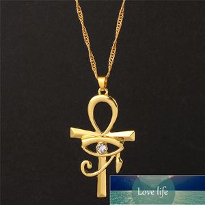 Eye of Horus Egipt Moda Urok Wisiorek Ankh Cross Religijne Naszyjnik Dla Kobiet Choker Naszyjniki Biżuteria Złoty Kolor Cena Fabryczna Ekspert Projekt Quality Najnowsze