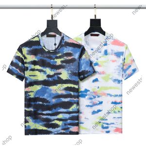 2022 Summer Mens T-shirts T Shirt Designer Luxury Tshirt Färg Graffiti Letters Print T-tröjor Mode Kläder Kvinnor Kortärmad Casual T-shirt Toppar TEE