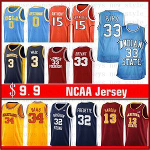 NCCA Lower Merion LeBron Bryant James Kevin Kyrie Durant Irving Harden Westbrook Basketball-Trikot Stephen Michael Curry Allen Trae Iverson Young College-Trikot