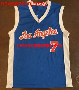 100% Sömda #7 Lamar Odom Blue Basketball Jersey Mens Women Youth Number Name Jerseys XS-6XL