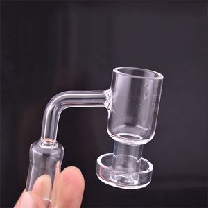 25mm Quartz Terp Vacuum Banger Nail Smoking Pipe più economico Domeless Slurper Up 10mm 14mm 18mm Per Narghilè Tubi d'acqua Bong in vetro