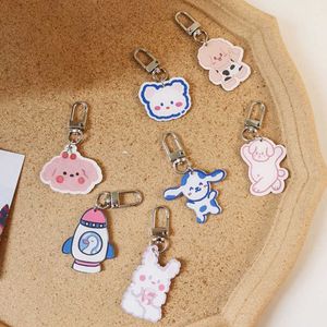 Cartoon Cute Pendant Keychain For Kids Girls 2021 Collection Character Pendant Keyring Bag Decoration Charm Keychain For Handbag G1019