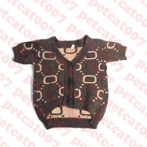 Kaffee Haustiere Pullover Strickjacke Kleidung Jacquard Brief Haustier Mantel Hundebekleidung Winter Neueste Welpen Strickpullover