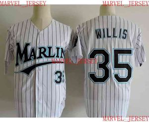 Män kvinnor ungdom dontrelle willis baseball tröjor syade anpassa valfritt namn nummer jersey xs-5xl