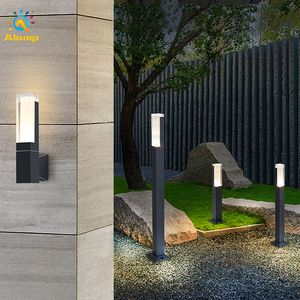 Wasserdichte LED-Rasenlampen für den Außenbereich, Gartenleuchte, 14 W, Aluminium-Wandleuchten, Doppelkopf-Wandleuchte für Parkhofbeleuchtung