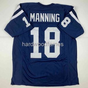 Anpassad Archie Manning Ole Miss Blue College Stitched Football Jersey Lägg till valfritt namnnummer