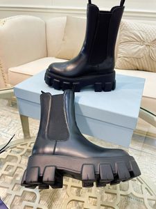 Damen-Designer-Silhouette-Stiefel, hochwertiges Echtleder, schwarz-weißer, nagelförmiger Gummiboden mit Box, 35–41 Euro
