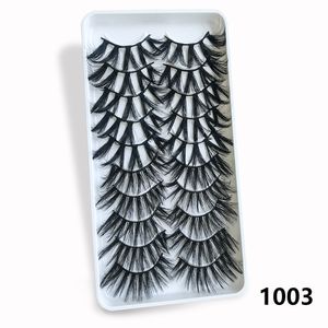 5d faux mink ögonfransar 10 par fluffiga naturliga långa falska ögonfransar fransar mjuka smink verktyg förlängande falskt ögonfransar fabrikspris