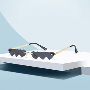 Damen-Sonnenbrille, randlose Sonnenbrille, Damen-Strandmode-Brille, UV400, 7 Farben, gute Qualität