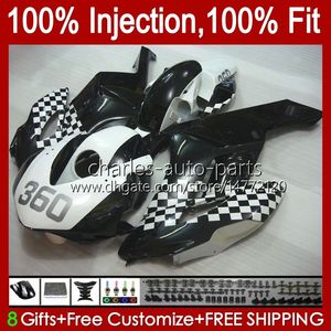 OEM Ciało dla Honda CBR 1000 WŁAŚCICZENIA CBR1000 RR CBR-1000 CC 2004 2005 Bodyork 52NO.94 CBR Biały Czarny 1000RR 1000CC 2004-2005 CBR1000RR 04 05 Wtrysk