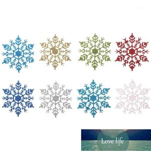 12 sztuk Glitter Snowflake Christmas Ornament Xmas Drzewo Wiszące Dekoracji Festiwal1