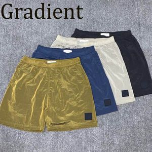 Shorts masculinos de cintura elástica homem leve verão calças curtas menino hip hop bordado streetwear gradiente alta qualidade 2021 estilo ins