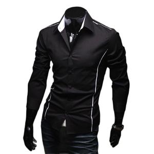 Camicia elegante a maniche lunghe da uomo di design casual elegante e di lusso da uomo Camicie aderenti 3 colori 5902 210721