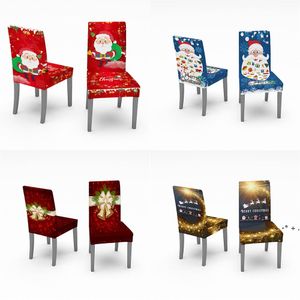 Christmas Dinning Chair Cover Big Elastic Seat Chair Covers Office Chair Slipcovers Restaurant Banquet Hotel Home Decoration LLB12353