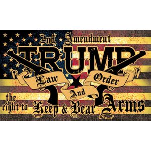 Trump Law and Order Flag 100% poliester 90x150 cm 3x5 FTS 50 PCS Fabrycznie Direct Hurtowe podwójne zszyte