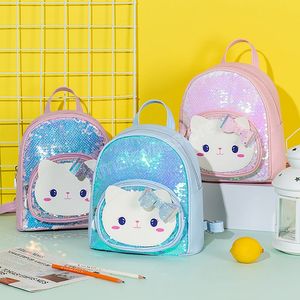 Cartoon Kids School Bolsas Bonitos Lantejoulas Mochila Crianças Saco de Livros Kawaii Menina Baby Schoolbacks Mochilas