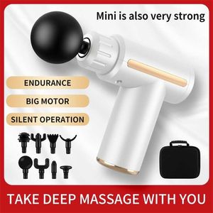 Health Manager Portable Massage Gun Deep Tissue Percussion Muscle Massager For Pain Relief Fascia Electric Body 211229