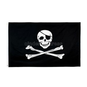 Griezelige haveloze oudere Jolly Roger Skull Cross Bones Pirate Flag Hotsale Freeshipping Direct Factory 100% Polyester 90 * 150cm 3x5FTS CS29