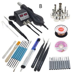Portable hot air station and soldering iron station 2-in-1 telephone repair