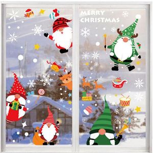 Christmas Decorations Santa Claus Elk Electrostatic Stickers Shopping Mall Glass Window Decoration Car