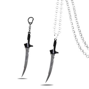 Nyckelringar Filmer Alita Battle Angel Necklacee Metal Swords Pendant Men Key Chain Smycken Kids Presenter