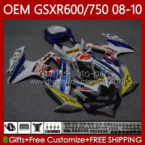 Corpo de molde de injeção para suzuki gsxr 600 750 cc k8 600cc 750cc 2008 2009 2010 PEPEPHONE 88NO.86 GSXR-750 GSXR600 GSX-R600 GSX-R750 GSXR-600 GSXR750 08 09 10 OEM Feeding