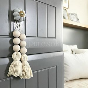 Party Hoose Foot Decor Scandinavian Bead Гирлянды Дверь вытягивает ручку выдвижения Ручка орнамент для современного коттеджа DD268