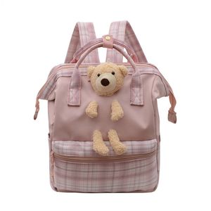 Backpack High School Students Women's Korean Version Large Capacity Cute Bear Mommy Bag