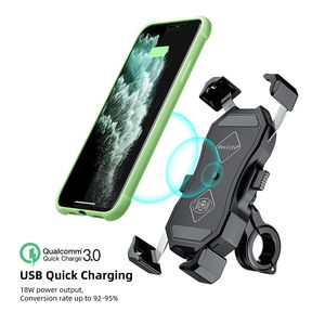 Motorcykel x-grepp motorcykel telefonhållare qi USB trådlös laddning moto telefon support cell mobil smartphone GPS mount