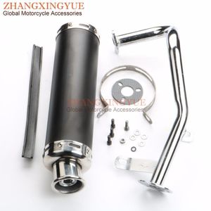 Motorcycle Exhaust System Scooter Performance Set For GY6 cc QMB139 Moped ATV Go Kart Parts T
