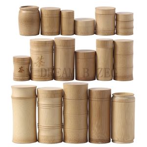 Запечатанные чайные бочки путешествия портативный бамбуковый канистр чая хранения банка чайник упаковки герметичные банки