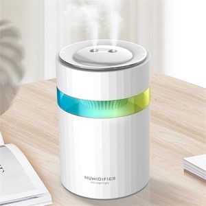 Humidifiers 900ML Air Humidifier Big Capacity Ultrasonic USB Aroma Oil Diffuser With Night Light Mute Mist Maker Home Essential