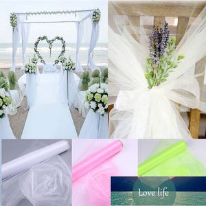 48CMx5M Crystal Fabric Organza Tulle Roll Decoration Table Marriage Organza Chair Sashes Tulle Table Skirt Wedding Party Decor66 Factory price expert design