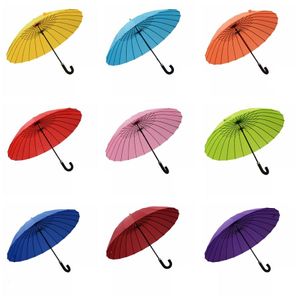 24 Ручка изгиба костей зонтик цветущий солнечный арматурный ветрозащитный зонт творческий столкновение воды цветущий зонтик