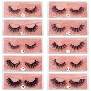 Wimpern, Wimpern, Wimpern, Wimpern, 20 Paar pro Packung, 3D-Nerz-Anzug, natürliches Auge, Schwanz, verlängert die Wimpern, gute Verpackung, künstliche Cils, gefälschte Wimpern #20–#29