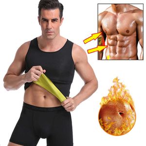 Men Neoprene Sweat Sauna Vest Body Shapers Trainer Slimming Shapewear Tummy Control Belly Waist Shaper Fat Burning Corset