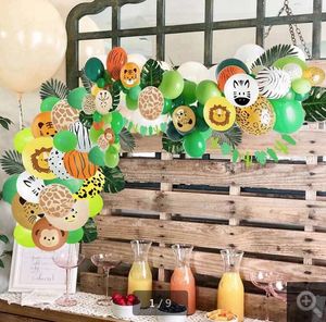 12inch Jungle Wild Animal Party Supplies Birthday Decorations Latex White Balloons Kids Birthday Party Animal Balloons GC795