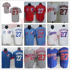 Homens Mulheres Crianças Jovens Baseball Hall Of Fame Montreal Expos #27 Vladimir Guerrero Jersey 1982 Vintage Mesh BP 2004 Retro Jerseys Shirts