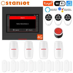 Staniot 433MHz Trådlöst WIFI 4G Smart Hem Säkerhetslarmsystem Kits Garage Bostadsupport Tuya och Samrtlife App