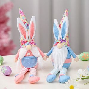 Party Supplies Easter Bunny Ears Spring Gnomes Xmas Swedish Tomte Handmade Plush faceless Long Legs Doll Holiday Home Decoration Gift Wholesale