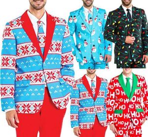 Wholesale funny buttons resale online - Men s Suits Blazers Christmas Slim Fit Stylish Funny Party Two Button Blazer Coat Suit Jacket1