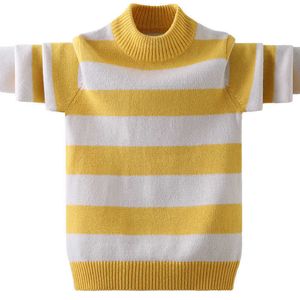 6-15Years Elder Boys Sweaters Striped Knitted Clothes Unisex Girl Pullover Tops Casual Knit Sweater kids Coats Y1024